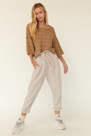 Boat Neck Casual Sweater