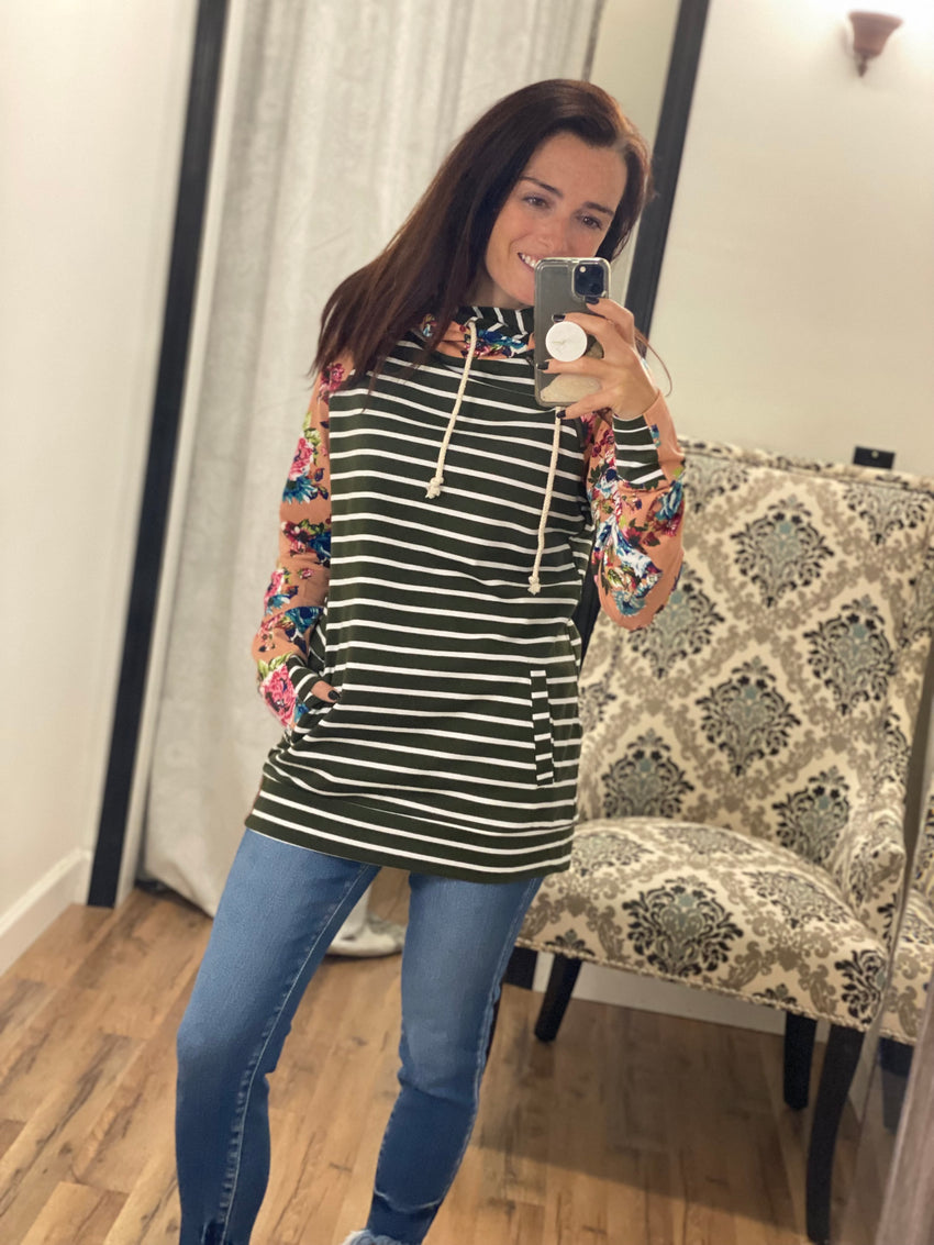 DoubleHood™ Sweatshirt - Budding Beauty