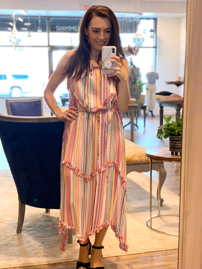 Rowan Tiered Striped Dress