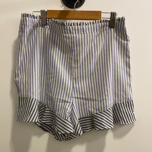 Adri Striped Ruffle Shorts