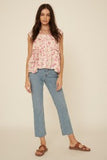 Floral Print Tank Blouse