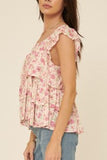 Floral Print Tank Blouse