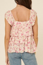 Floral Print Tank Blouse