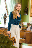 Velvet Long Sleeve Top